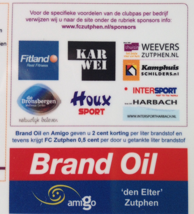 FC Zutphen clubpas
